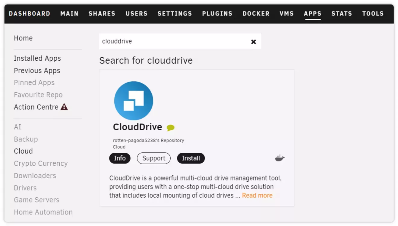 CloudDrive2 在 Unraid 上面正确挂载网盘的方式